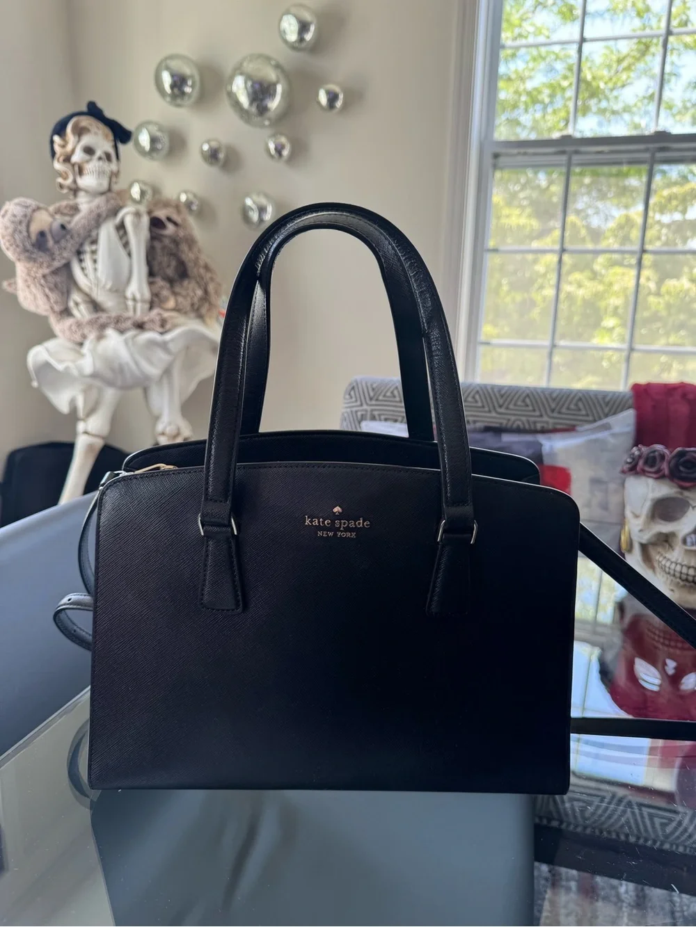 Kate Spade Perry Medium Satchel in Black
